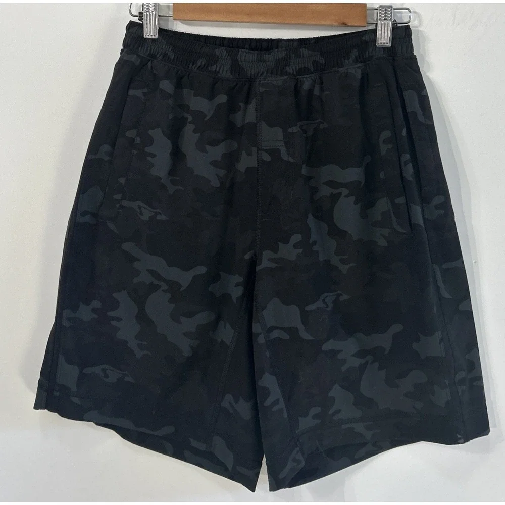 Lululemon Lined Pace Breaker Shorts Men's Medium Black Camo  9